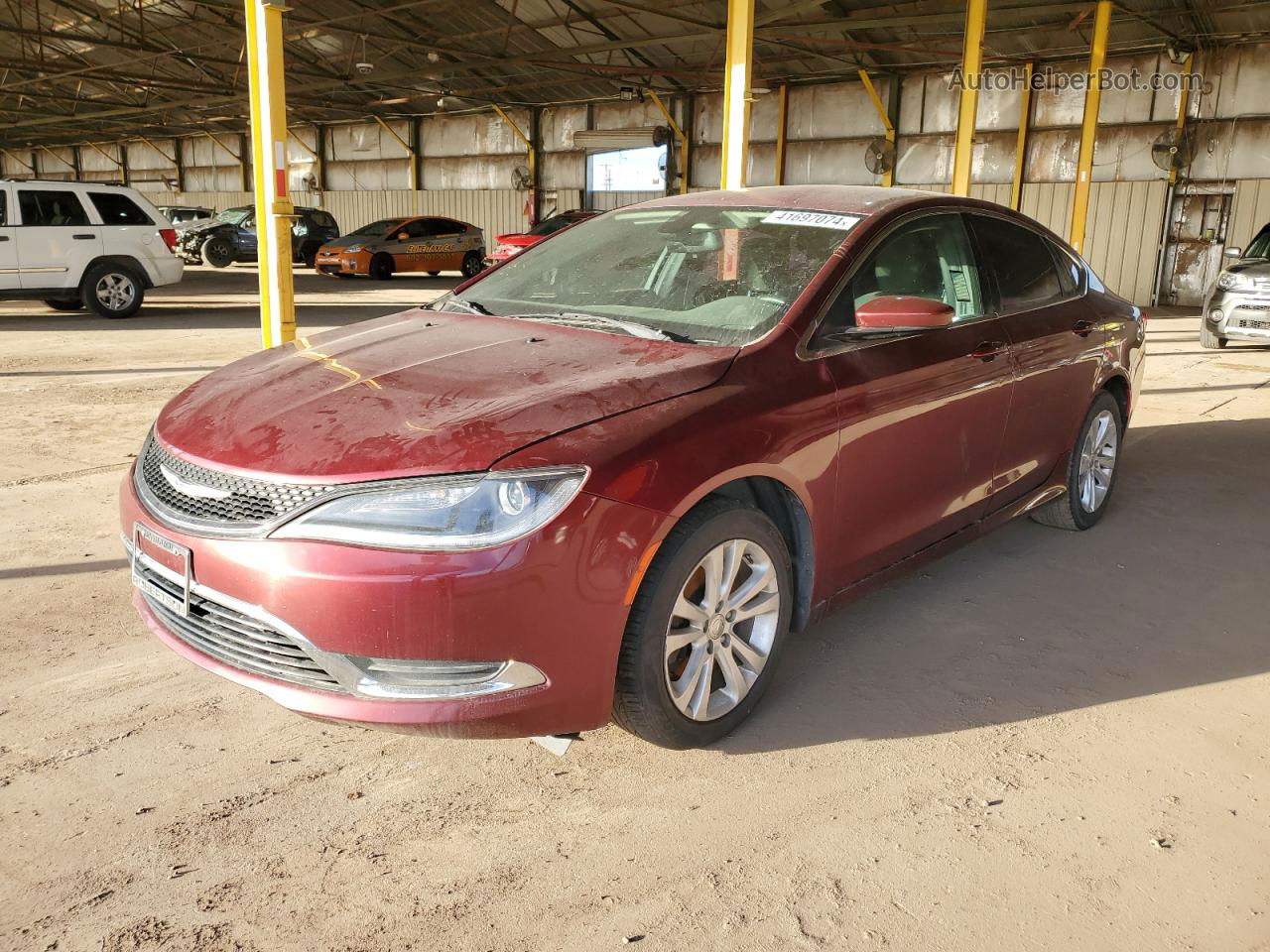 2016 Chrysler 200 Limited Бордовый vin: 1C3CCCAB3GN104232