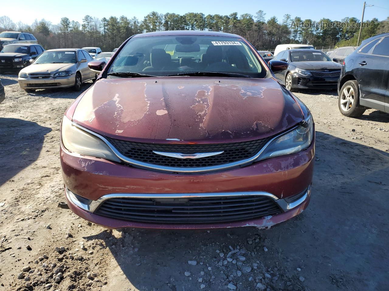 2016 Chrysler 200 Limited Burgundy vin: 1C3CCCAB3GN104456