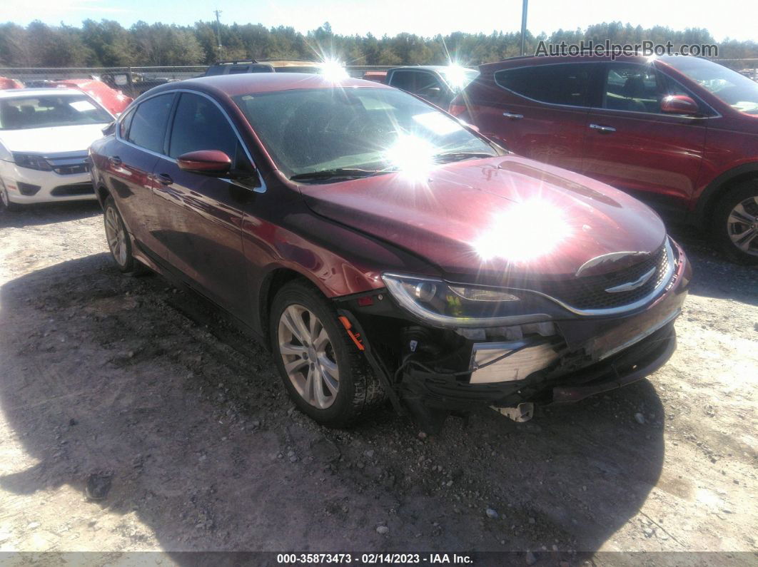 2016 Chrysler 200 Limited Maroon vin: 1C3CCCAB3GN117255