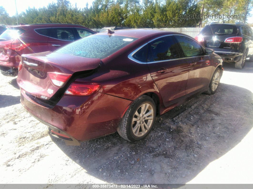 2016 Chrysler 200 Limited Темно-бордовый vin: 1C3CCCAB3GN117255