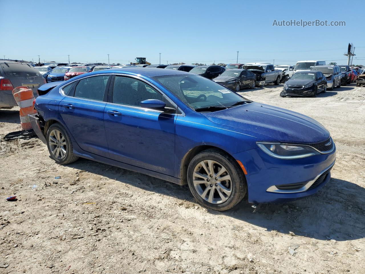 2016 Chrysler 200 Limited Синий vin: 1C3CCCAB3GN129857