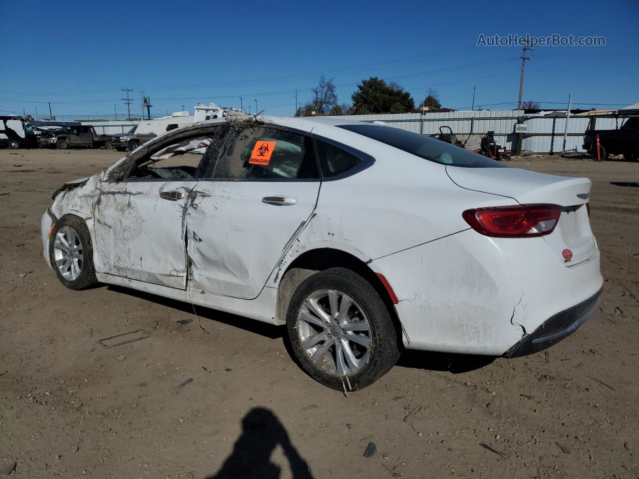 2016 Chrysler 200 Limited White vin: 1C3CCCAB3GN131835