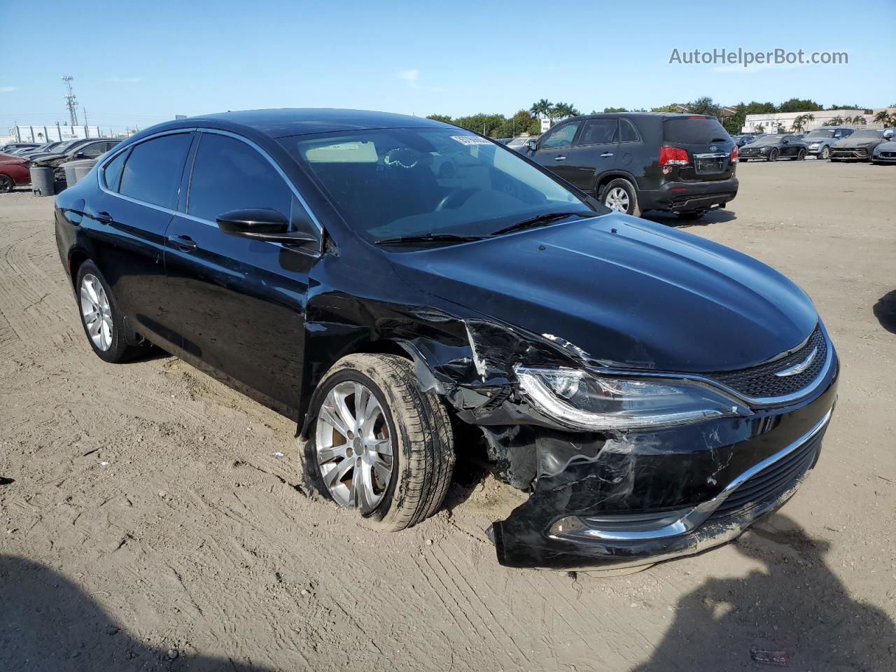 2016 Chrysler 200 Limited Black vin: 1C3CCCAB3GN133701