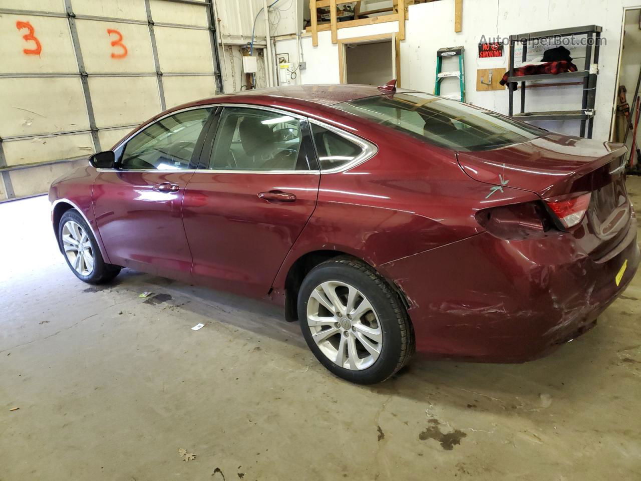 2016 Chrysler 200 Limited Burgundy vin: 1C3CCCAB3GN149297