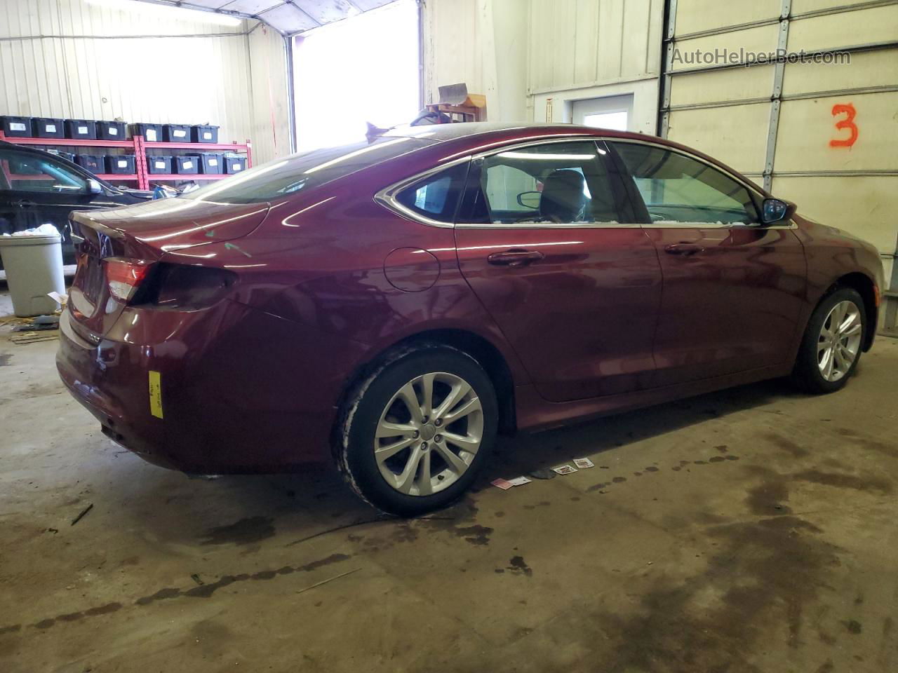 2016 Chrysler 200 Limited Burgundy vin: 1C3CCCAB3GN149297