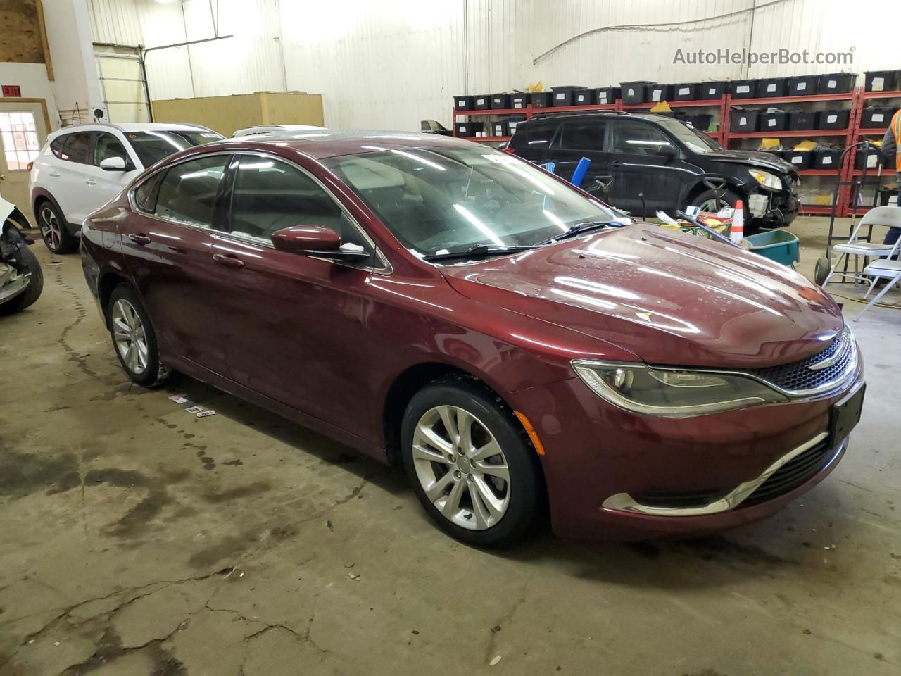 2016 Chrysler 200 Limited Бордовый vin: 1C3CCCAB3GN149297