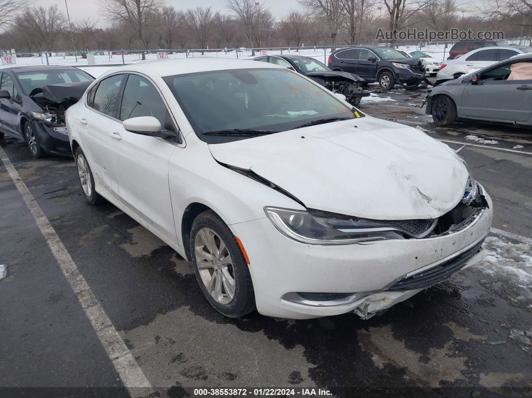 2016 Chrysler 200 Limited White vin: 1C3CCCAB3GN154015