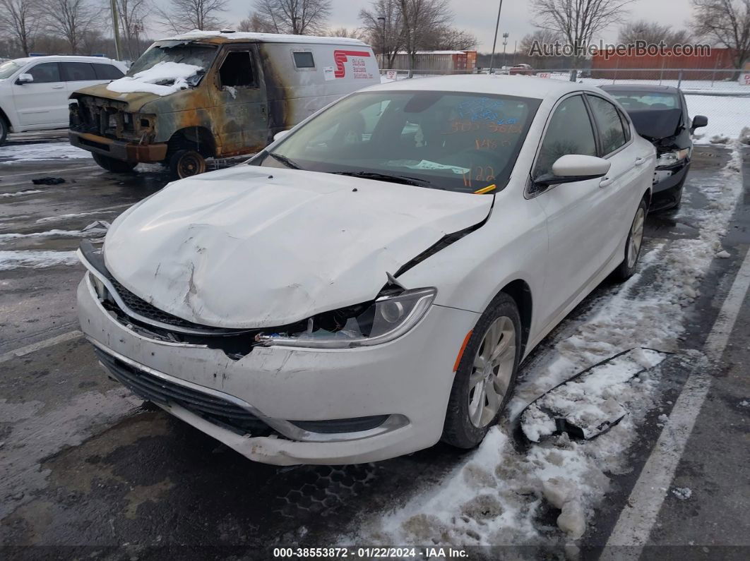 2016 Chrysler 200 Limited White vin: 1C3CCCAB3GN154015