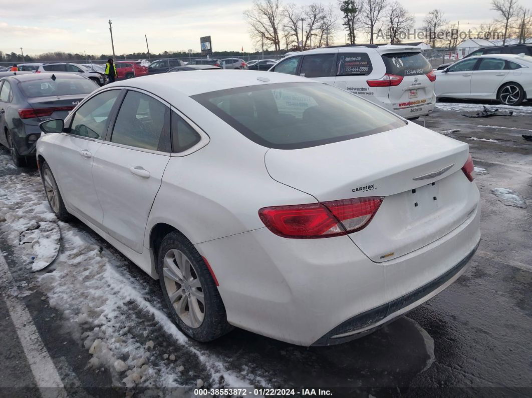 2016 Chrysler 200 Limited White vin: 1C3CCCAB3GN154015