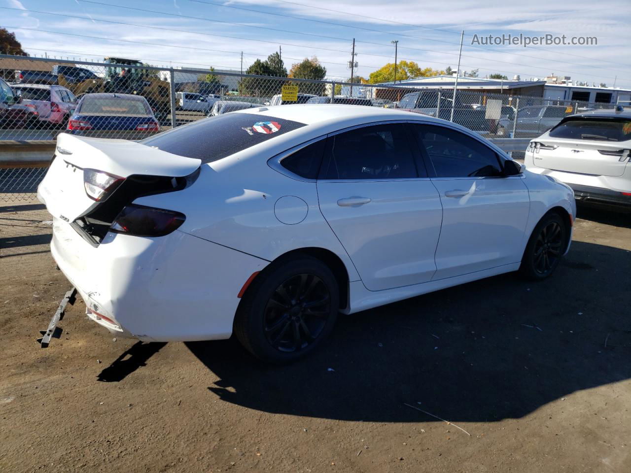 2016 Chrysler 200 Limited White vin: 1C3CCCAB3GN159814