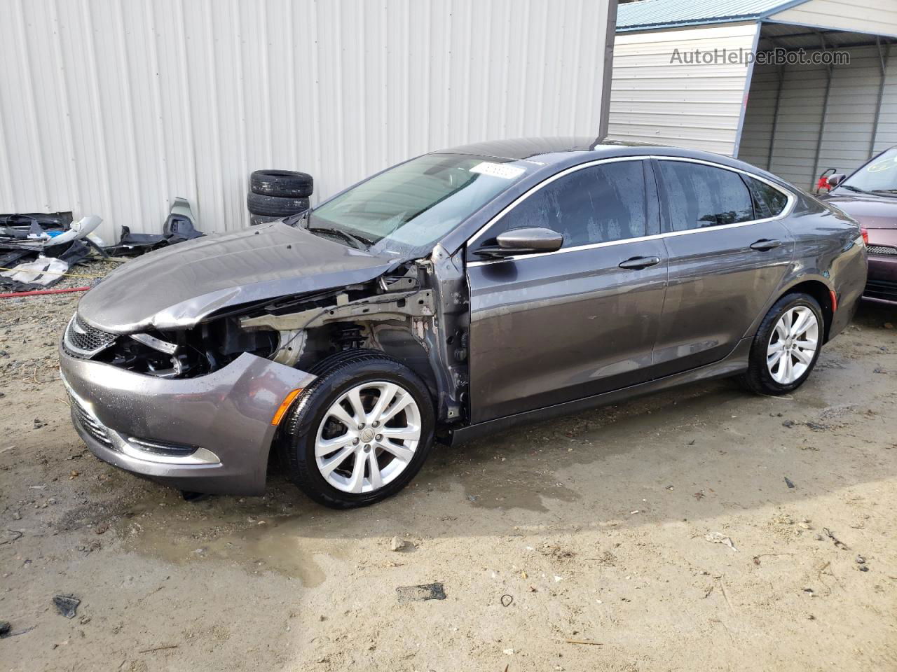 2016 Chrysler 200 Limited Серый vin: 1C3CCCAB3GN170442