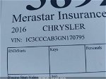 2016 Chrysler 200 Limited White vin: 1C3CCCAB3GN170795