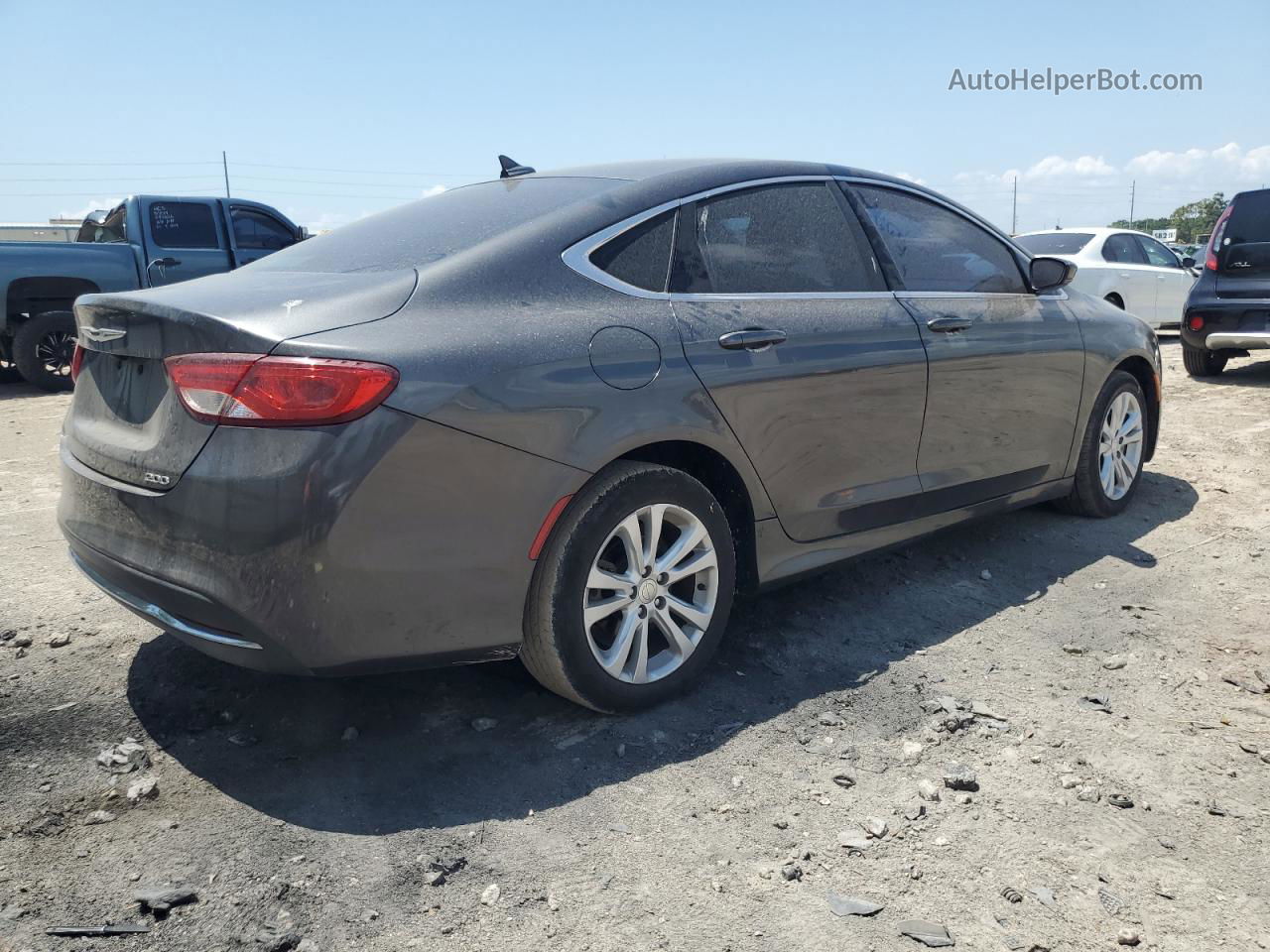 2017 Chrysler 200 Limited Gray vin: 1C3CCCAB3HN500260