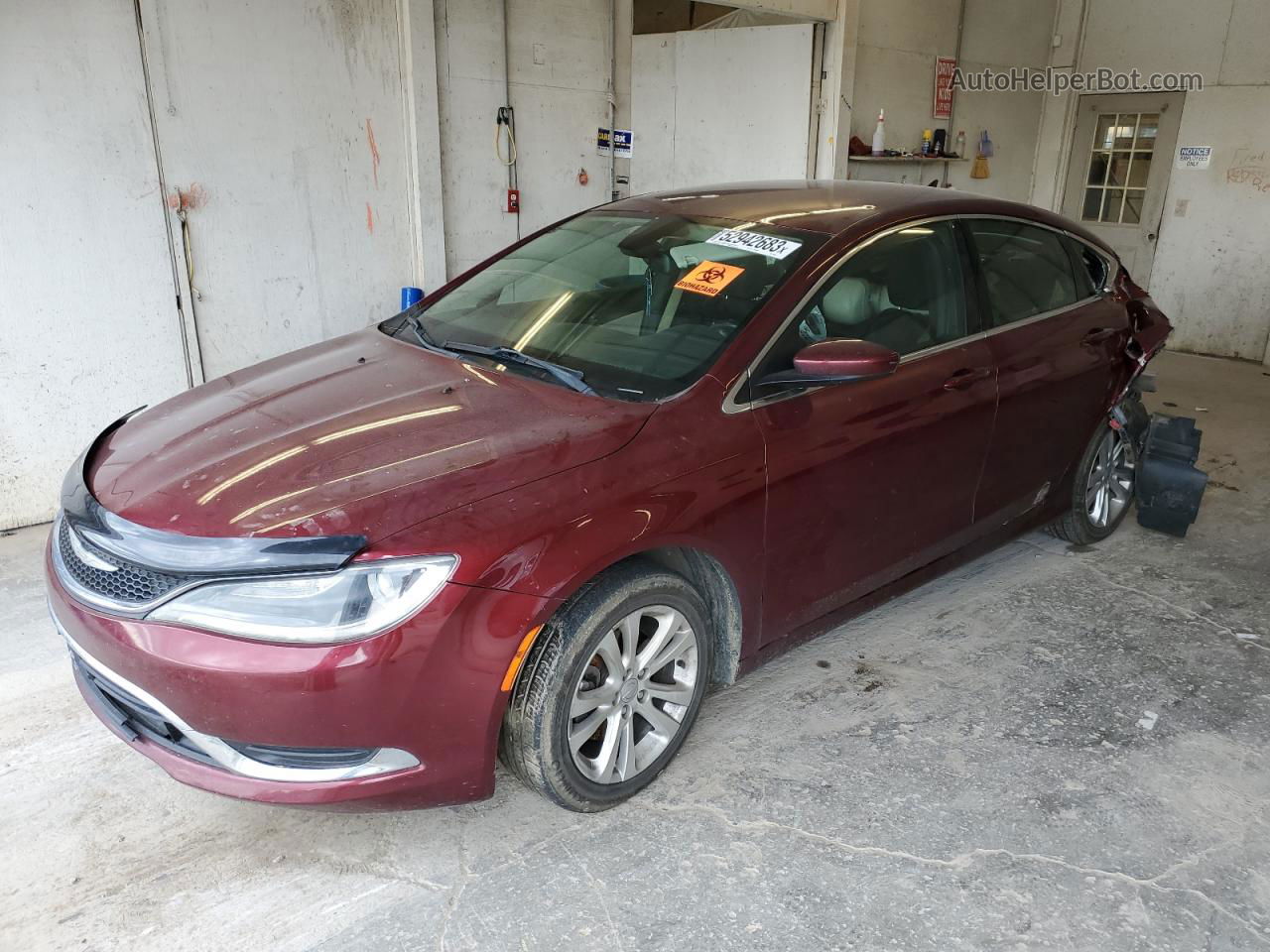 2017 Chrysler 200 Limited Темно-бордовый vin: 1C3CCCAB3HN506267