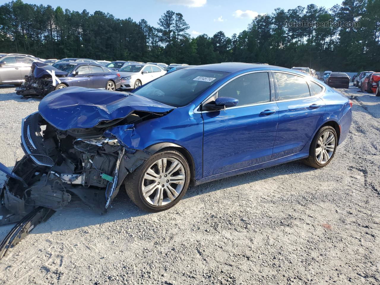 2015 Chrysler 200 Limited Blue vin: 1C3CCCAB4FN537508