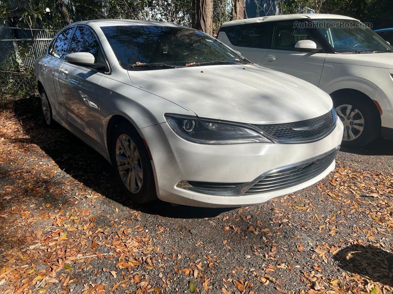 2015 Chrysler 200 Limited White vin: 1C3CCCAB4FN537606