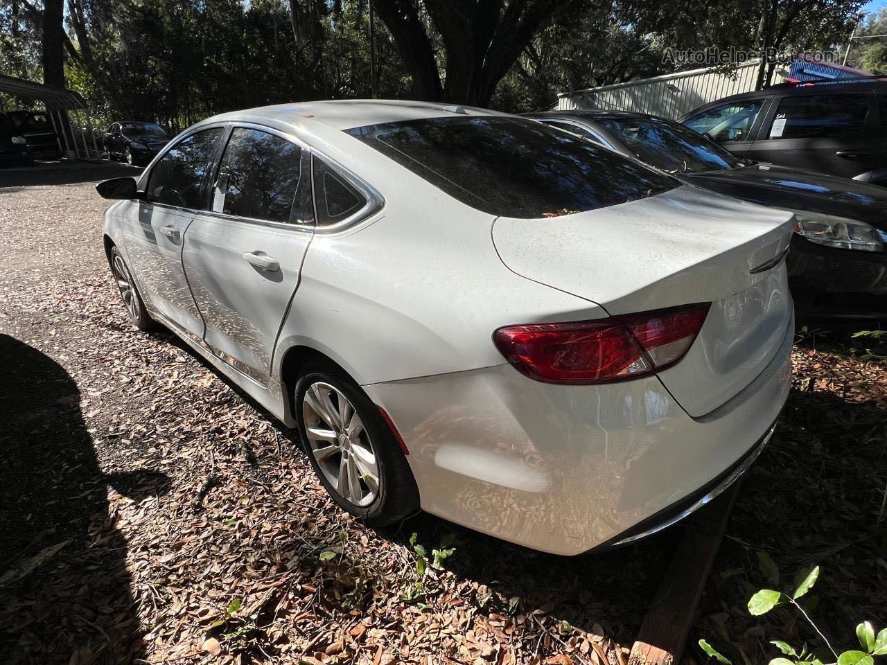 2015 Chrysler 200 Limited White vin: 1C3CCCAB4FN537606