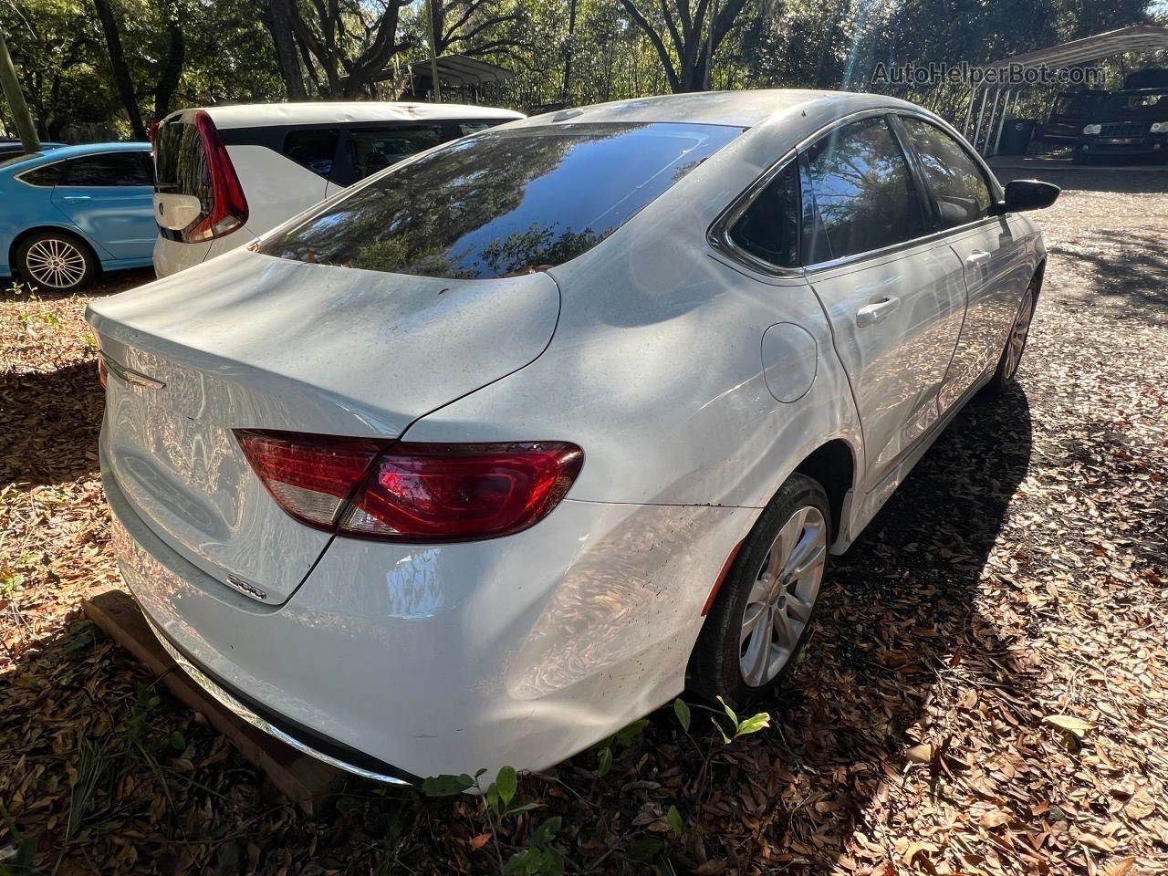 2015 Chrysler 200 Limited White vin: 1C3CCCAB4FN537606