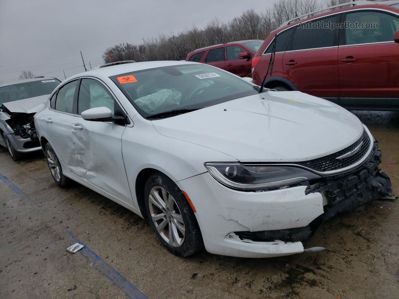 2015 Chrysler 200 Limited White vin: 1C3CCCAB4FN546905