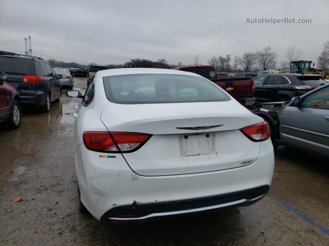 2015 Chrysler 200 Limited White vin: 1C3CCCAB4FN546905