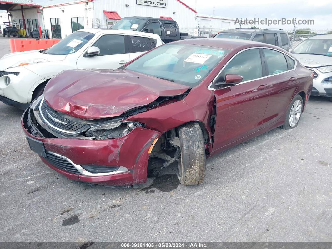 2015 Chrysler 200 Limited Burgundy vin: 1C3CCCAB4FN709195