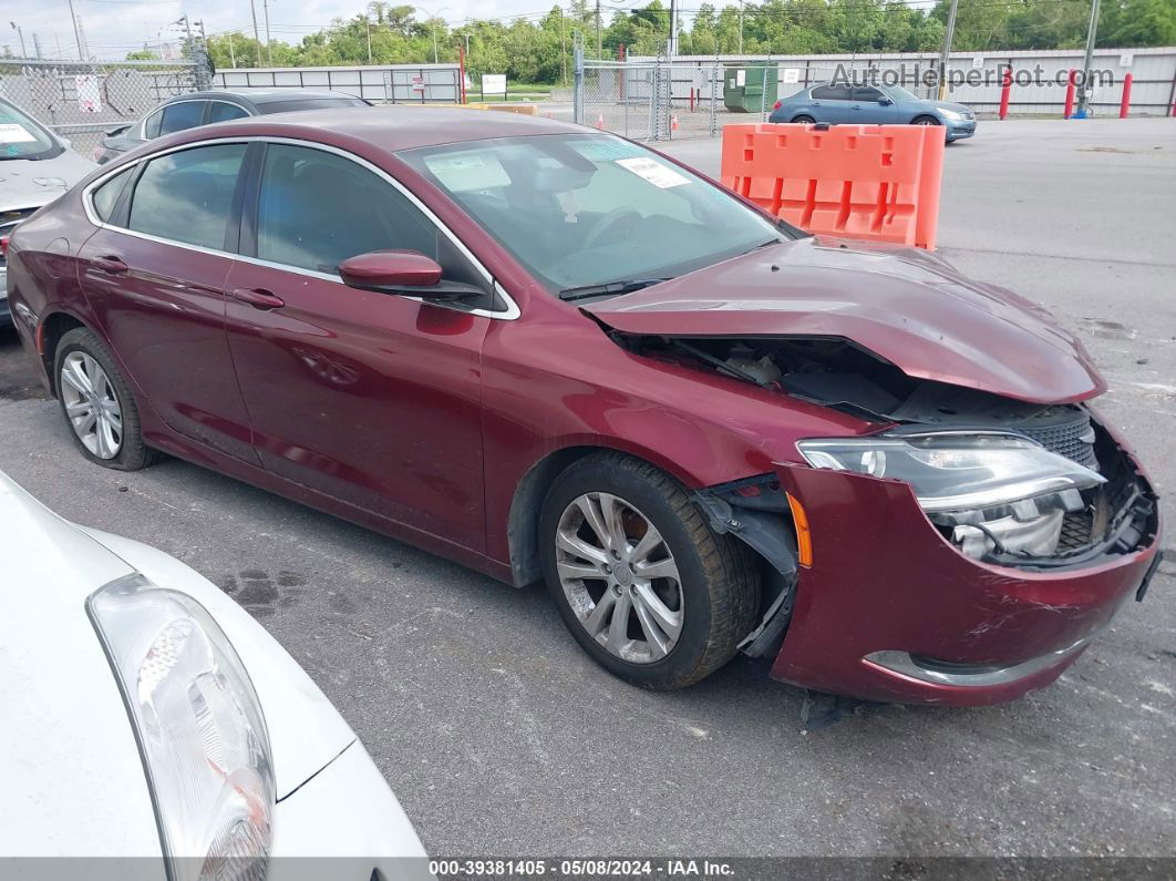 2015 Chrysler 200 Limited Burgundy vin: 1C3CCCAB4FN709195