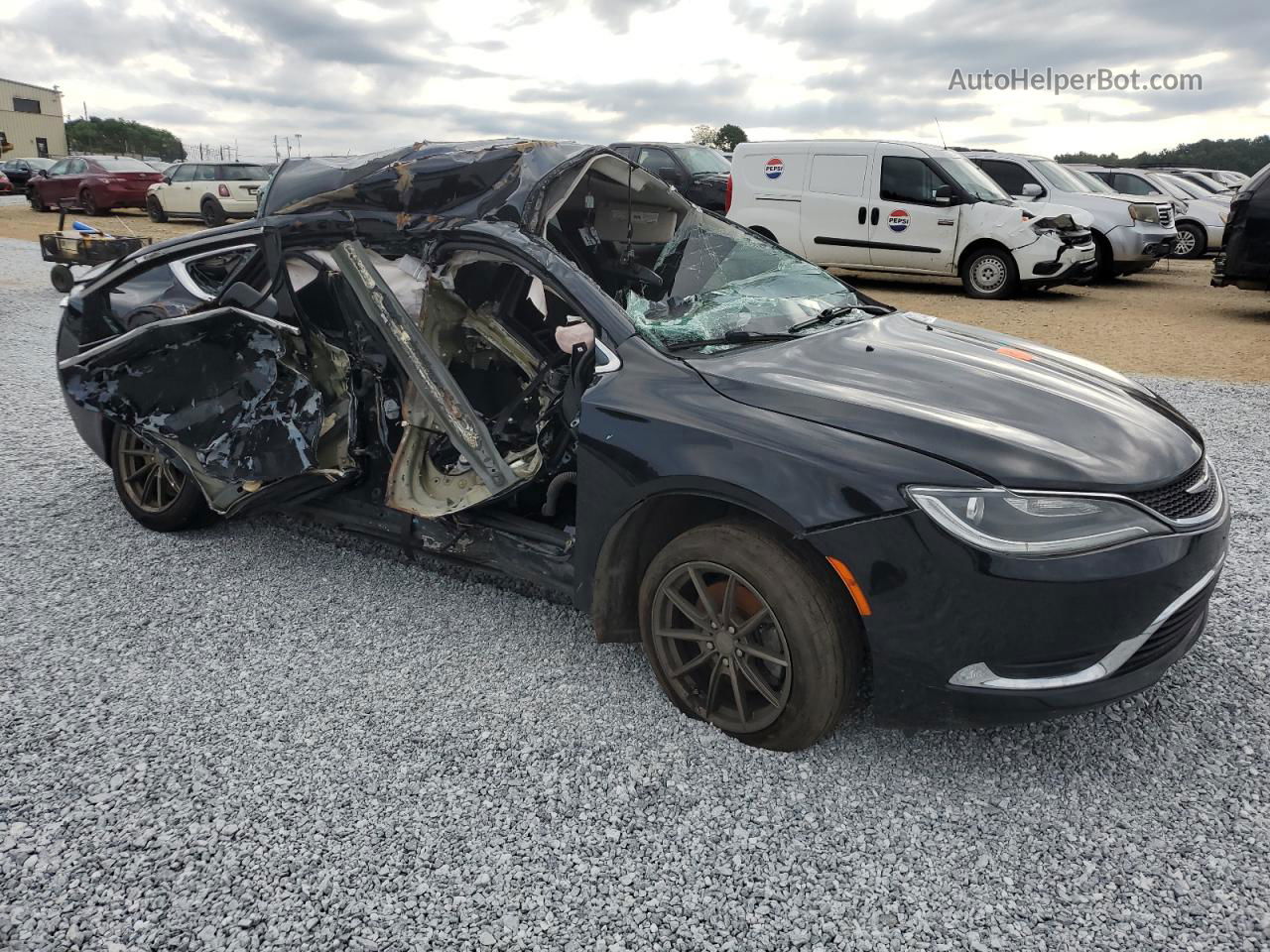 2015 Chrysler 200 Limited Black vin: 1C3CCCAB4FN714834