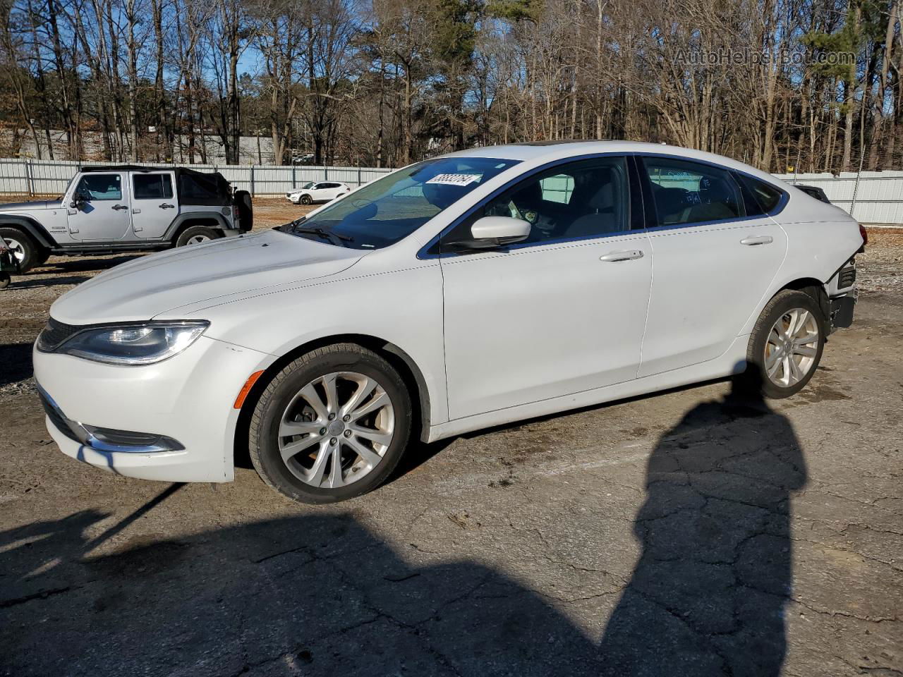 2015 Chrysler 200 Limited White vin: 1C3CCCAB4FN716602