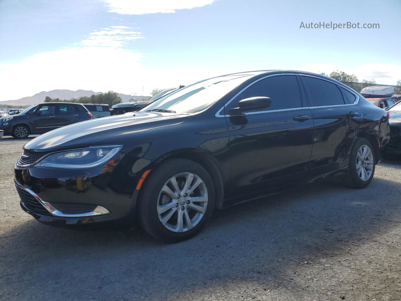 2015 Chrysler 200 Limited Black vin: 1C3CCCAB4FN746618