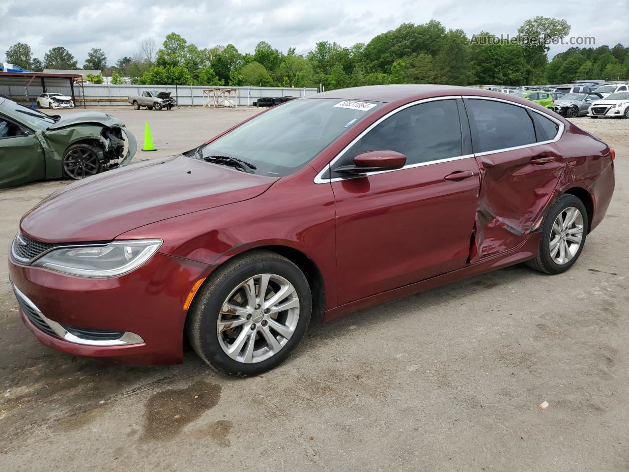 2015 Chrysler 200 Limited Burgundy vin: 1C3CCCAB4FN749115