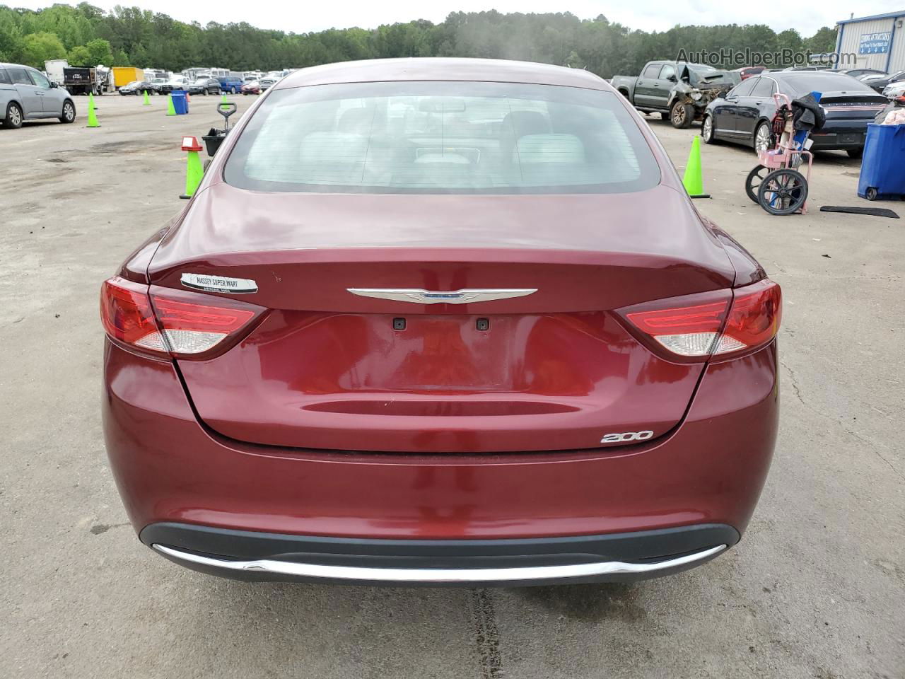 2015 Chrysler 200 Limited Burgundy vin: 1C3CCCAB4FN749115