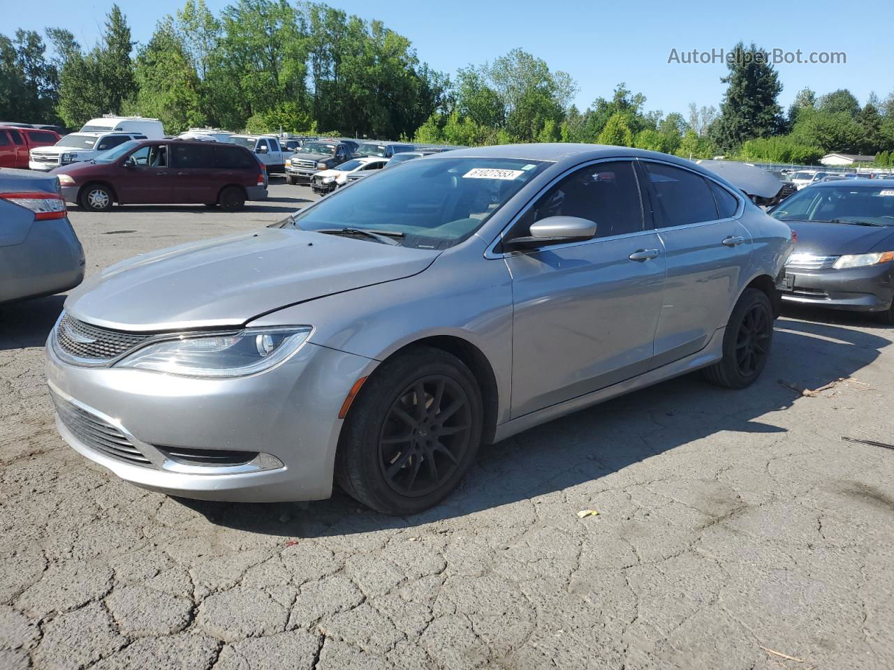 2015 Chrysler 200 Limited Silver vin: 1C3CCCAB4FN755626