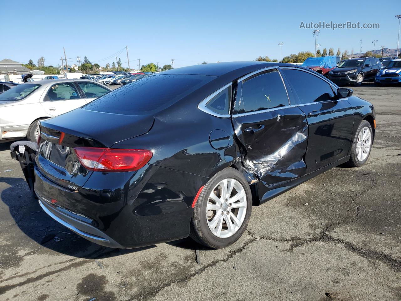 2016 Chrysler 200 Limited Black vin: 1C3CCCAB4GN105177