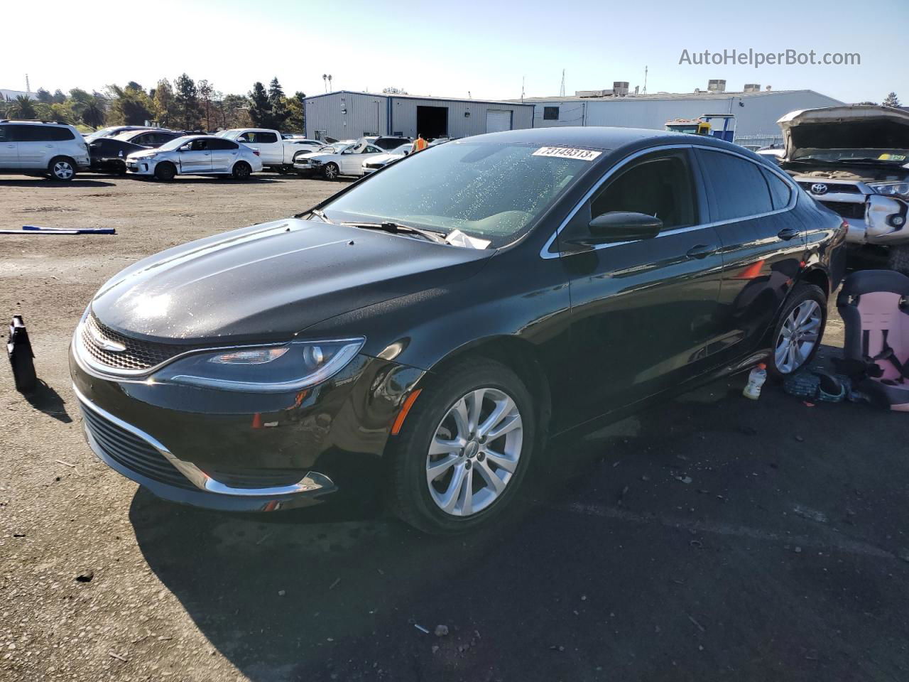 2016 Chrysler 200 Limited Black vin: 1C3CCCAB4GN105177