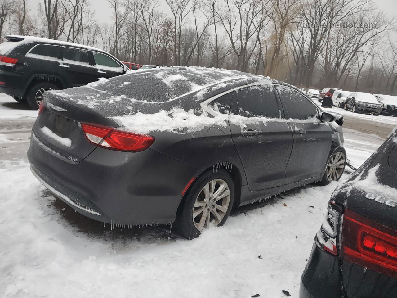 2016 Chrysler 200 Limited Gray vin: 1C3CCCAB4GN131603