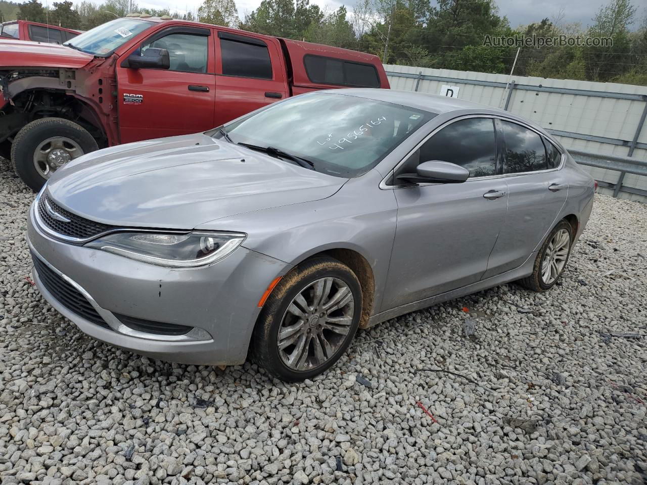 2016 Chrysler 200 Limited Silver vin: 1C3CCCAB4GN134016