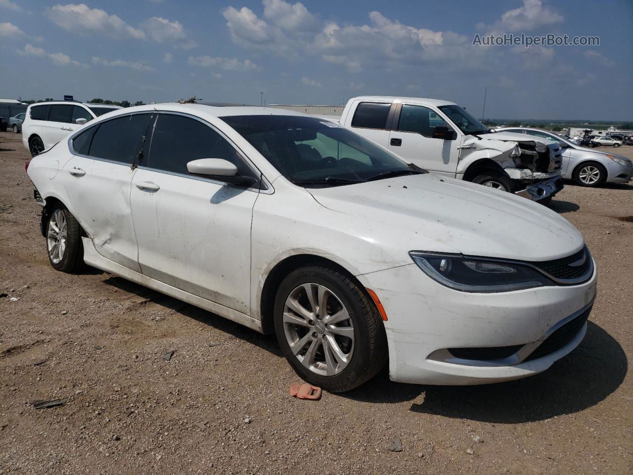 2016 Chrysler 200 Limited White vin: 1C3CCCAB4GN151138