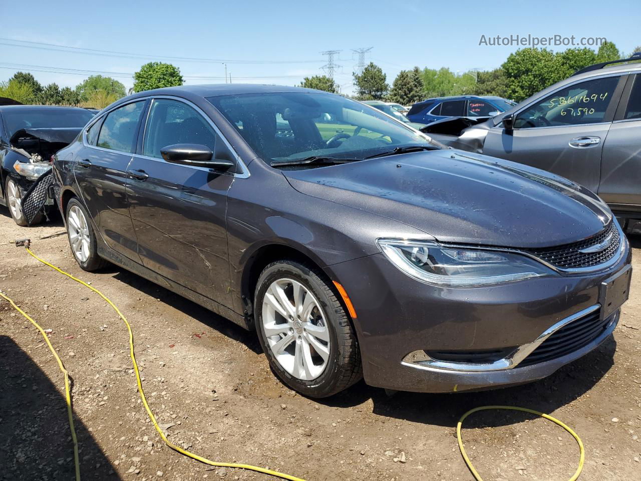 2016 Chrysler 200 Limited Gray vin: 1C3CCCAB4GN168490