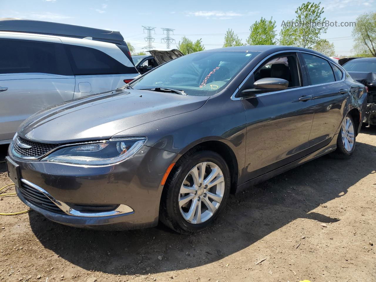 2016 Chrysler 200 Limited Серый vin: 1C3CCCAB4GN168490