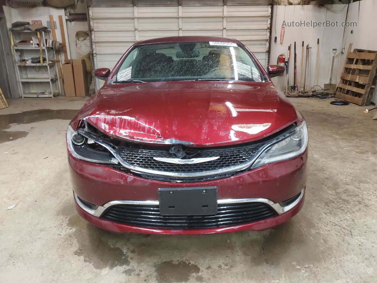 2016 Chrysler 200 Limited Темно-бордовый vin: 1C3CCCAB4GN172703