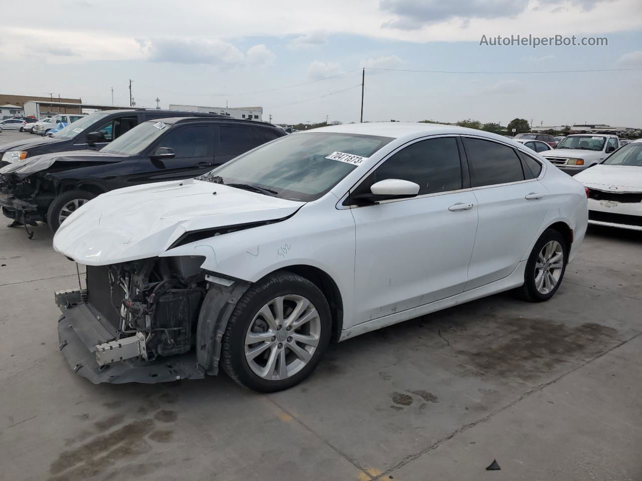 2017 Chrysler 200 Limited White vin: 1C3CCCAB4HN500834