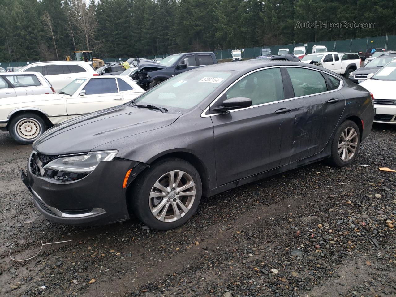 2017 Chrysler 200 Limited Серый vin: 1C3CCCAB4HN502809