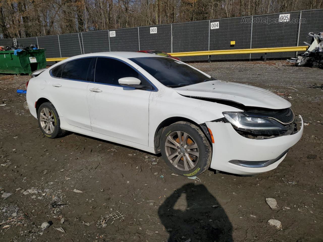 2017 Chrysler 200 Limited White vin: 1C3CCCAB4HN507685