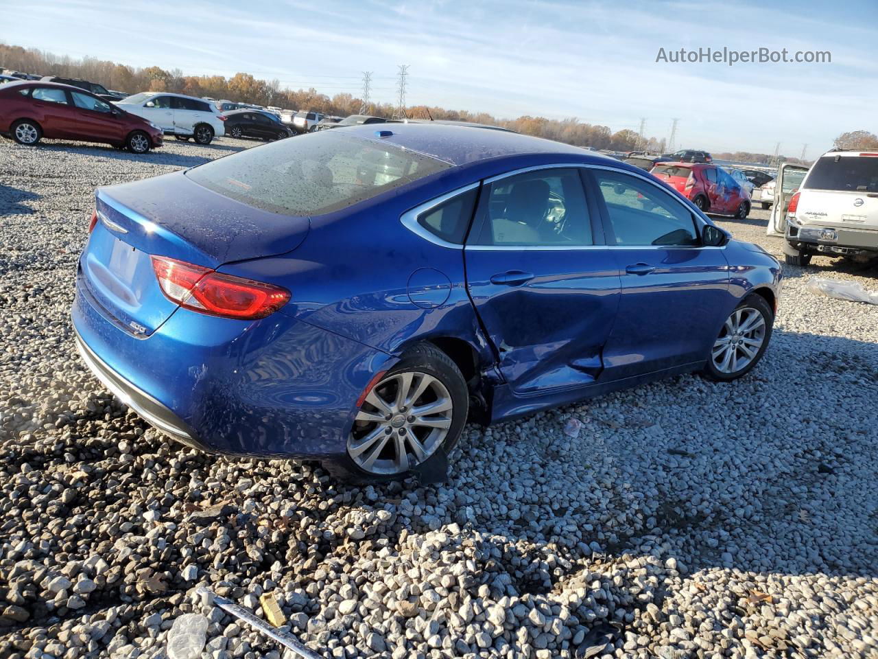 2015 Chrysler 200 Limited Blue vin: 1C3CCCAB5FN546394