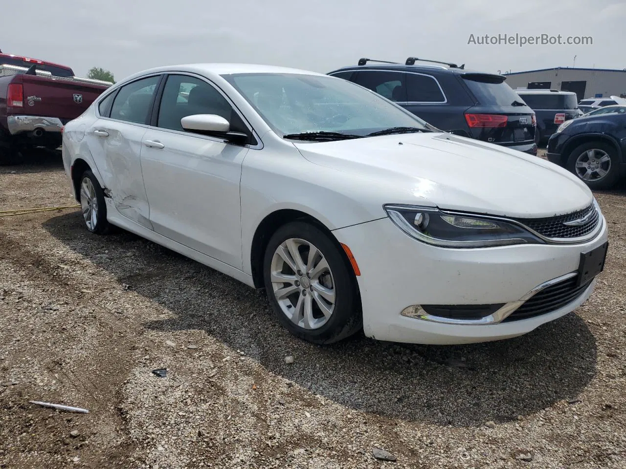 2015 Chrysler 200 Limited White vin: 1C3CCCAB5FN552258