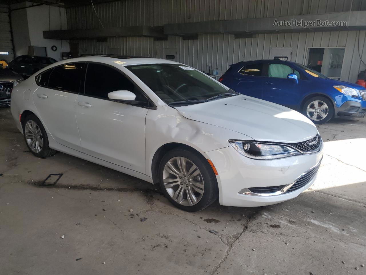 2015 Chrysler 200 Limited White vin: 1C3CCCAB5FN556293