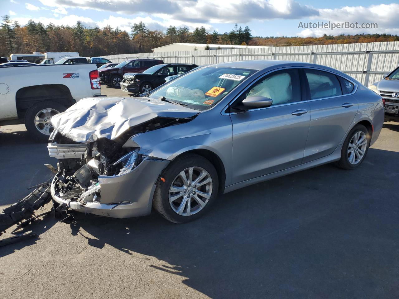 2015 Chrysler 200 Limited Silver vin: 1C3CCCAB5FN584529