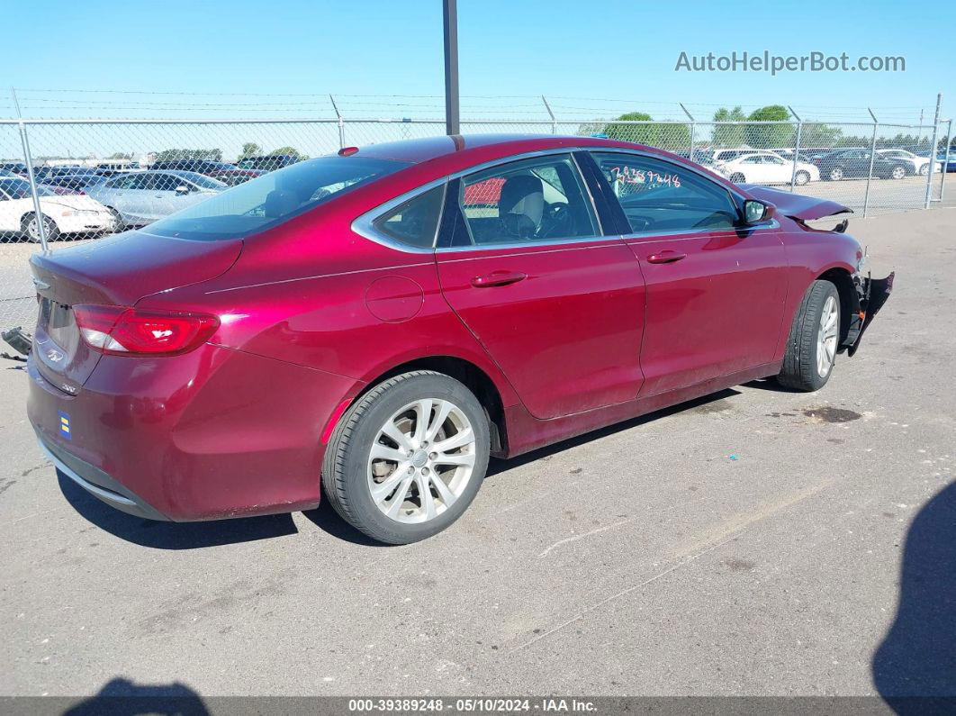 2015 Chrysler 200 Limited Burgundy vin: 1C3CCCAB5FN599225