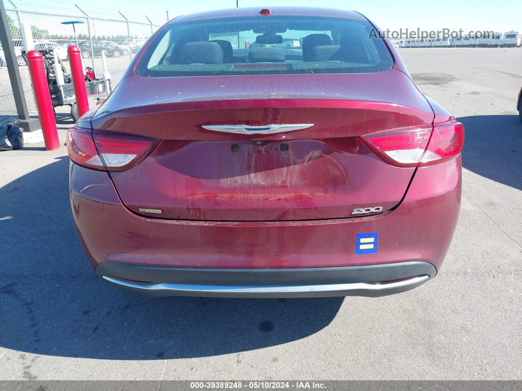 2015 Chrysler 200 Limited Burgundy vin: 1C3CCCAB5FN599225