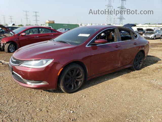 2015 Chrysler 200 Limited Red vin: 1C3CCCAB5FN621613